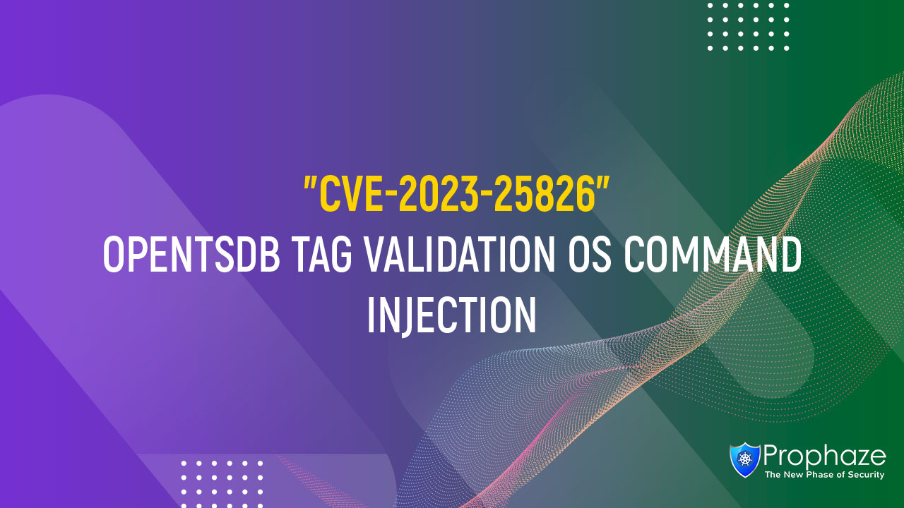 CVE-2023-25826 : OPENTSDB TAG VALIDATION OS COMMAND INJECTION