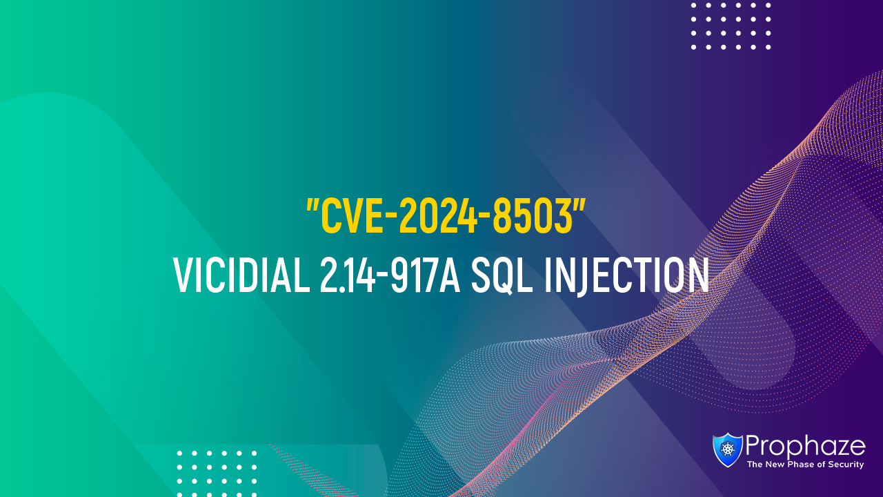 CVE-2024-8503 : VICIDIAL 2.14-917A SQL INJECTION