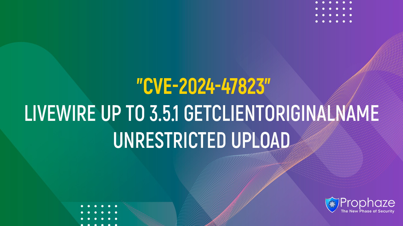 CVE-2024-47823 : LIVEWIRE UP TO 3.5.1 GETCLIENTORIGINALNAME UNRESTRICTED UPLOAD